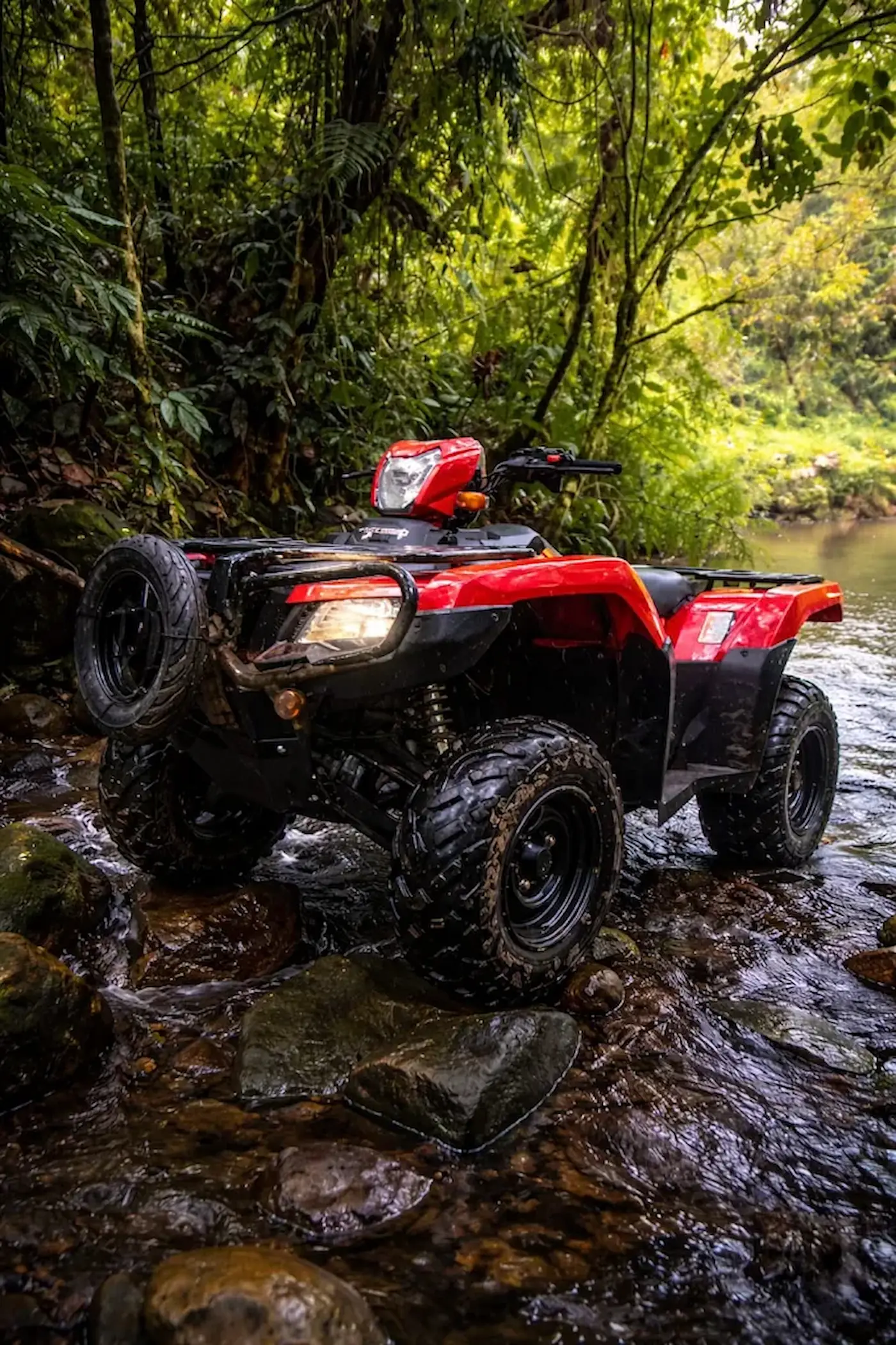 ATV ride through a mountain farm in Costa Rica