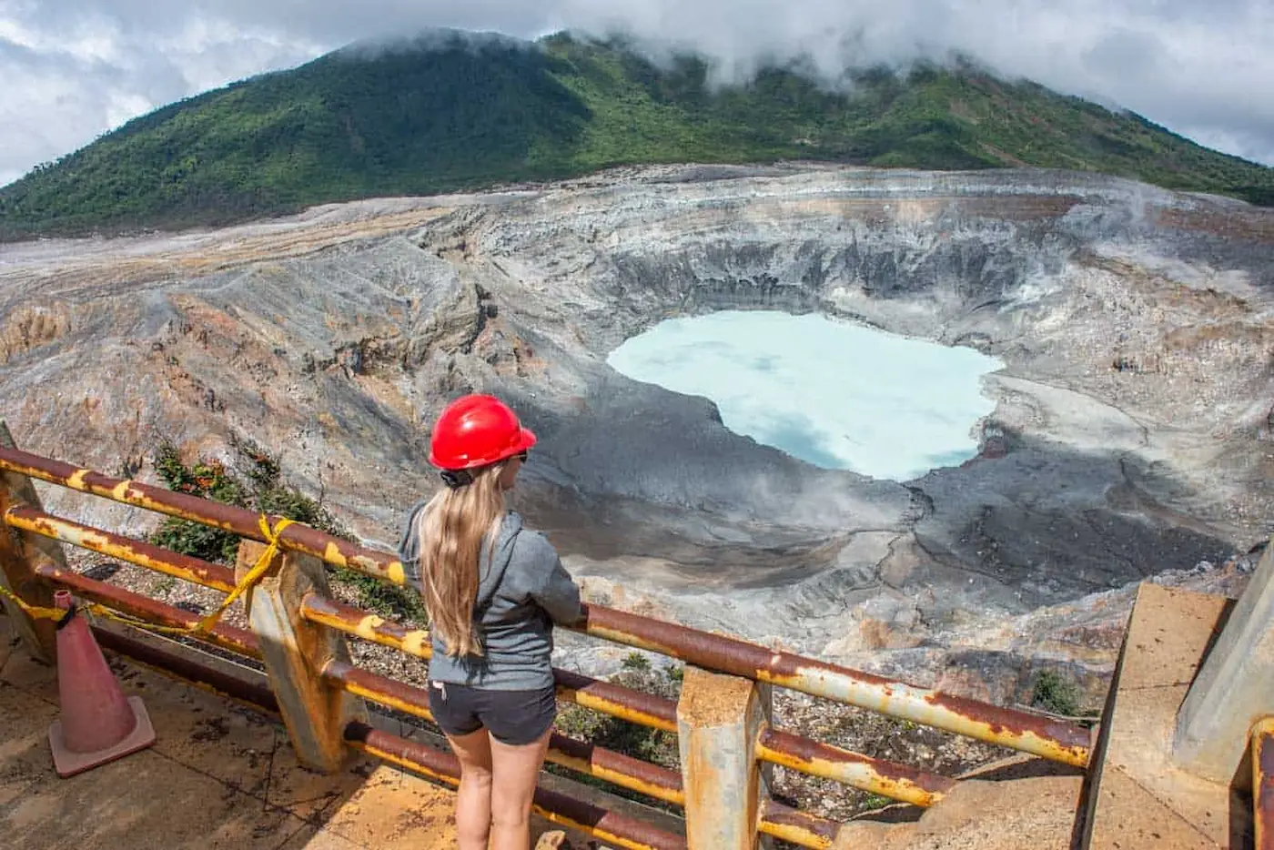 Poás Volcano crater on a day trip from San Carlos